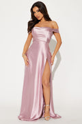 Rosalee Satin Gown - Mauve