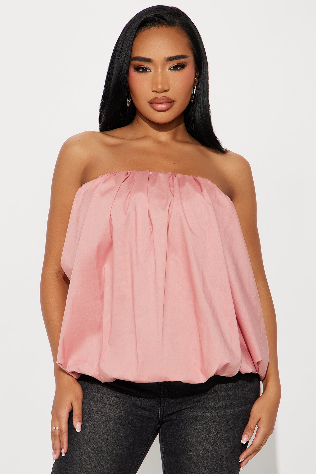 Brunch Date Bubble Top - Pink