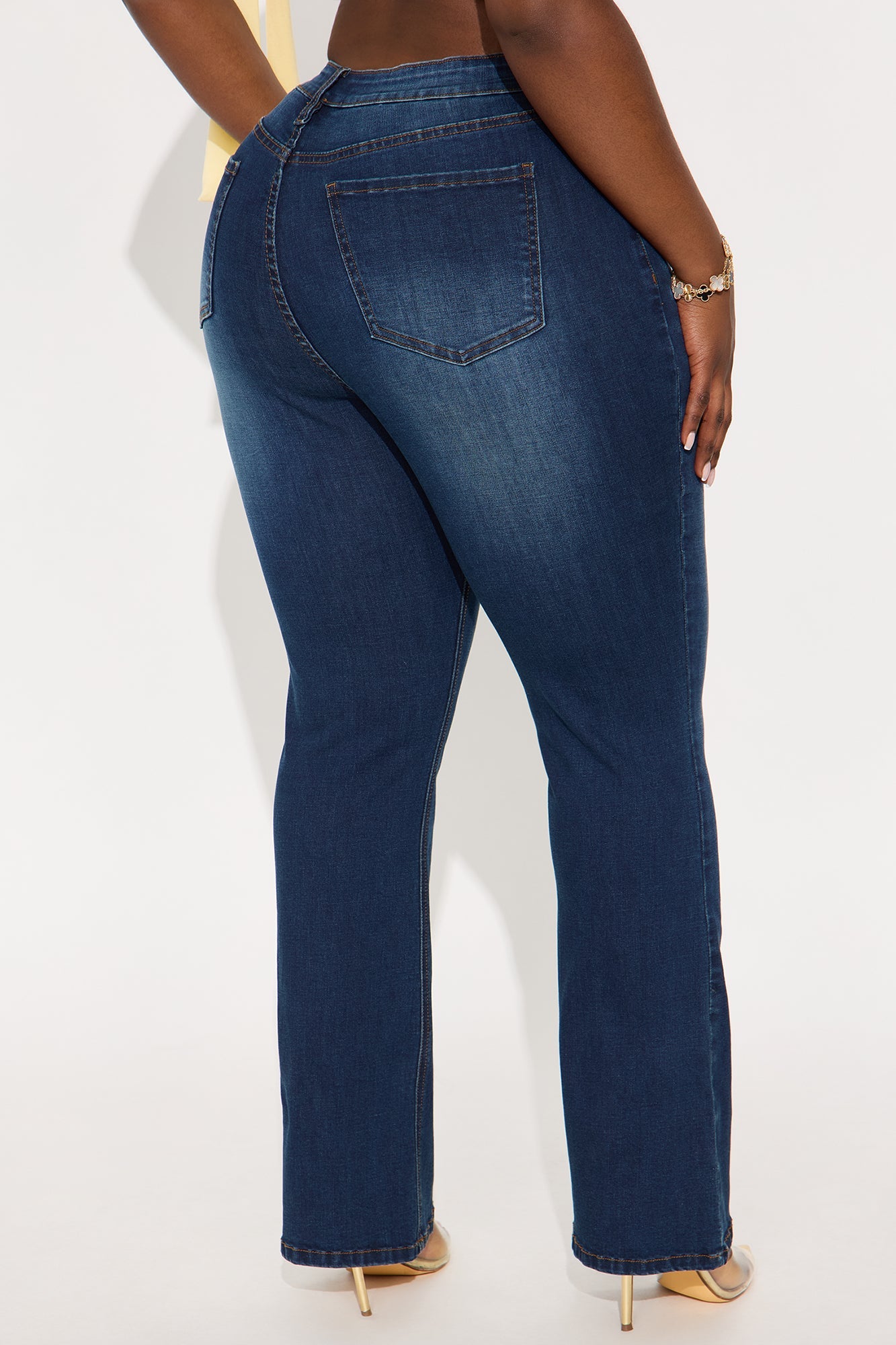 Play By My Rules Stretch Bootcut Jeans - Dark Wash