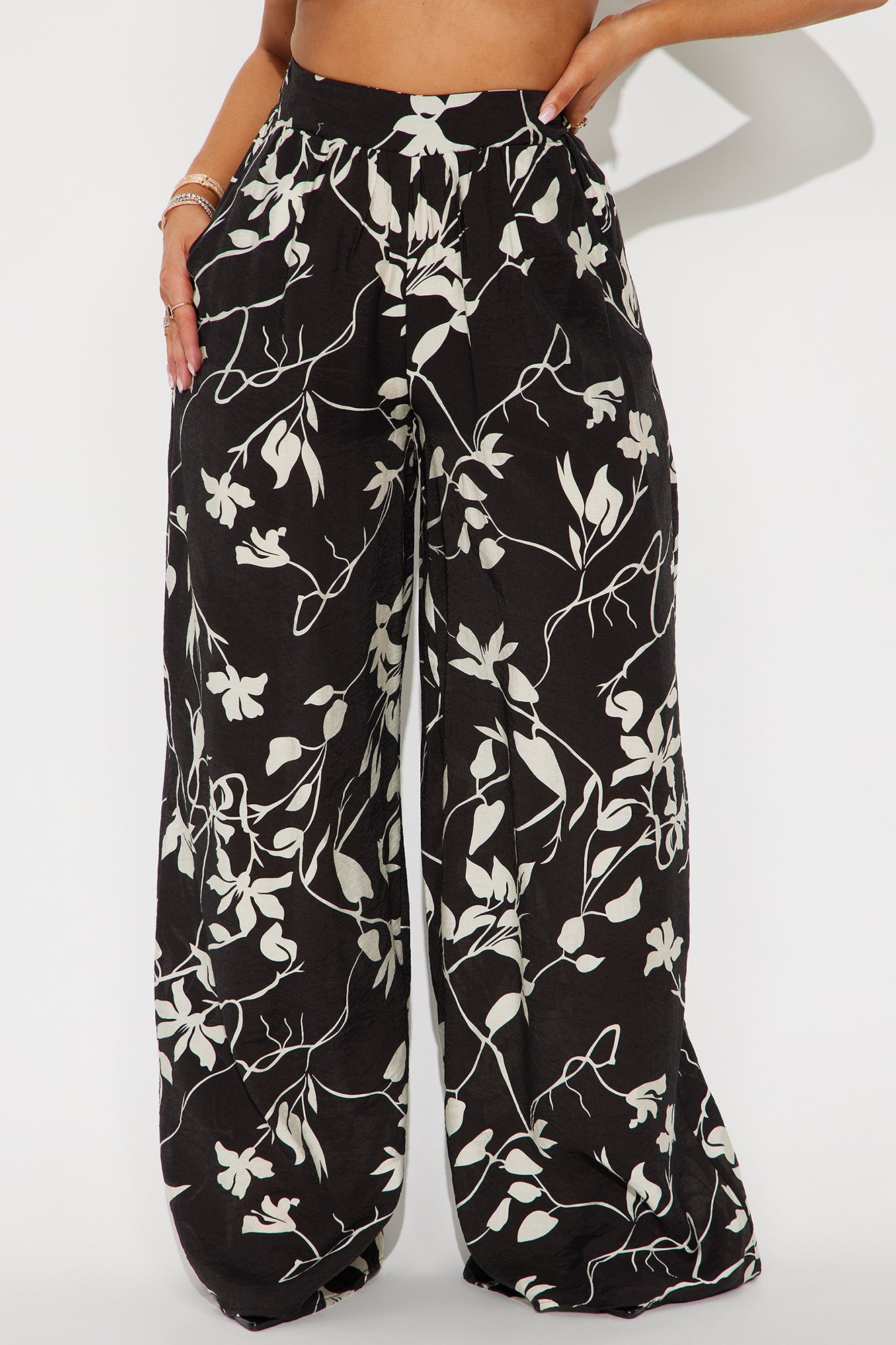 Beautiful Moments Wide Leg Pant - Black/White