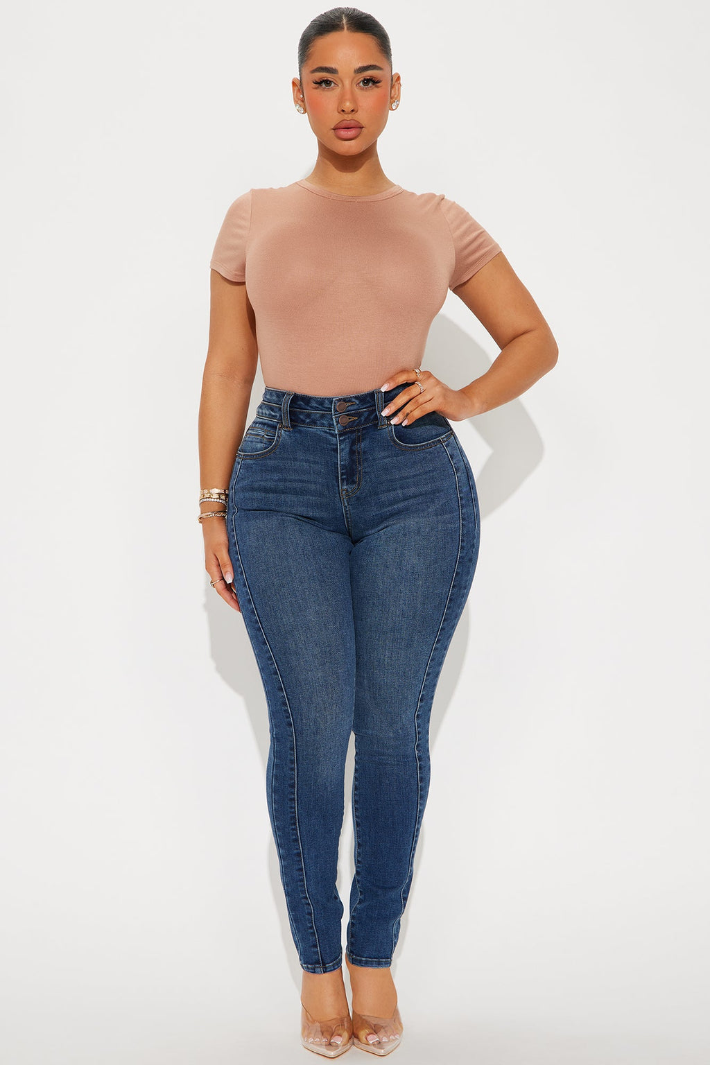 Adenna Stretch Skinny Jeans - Dark Wash