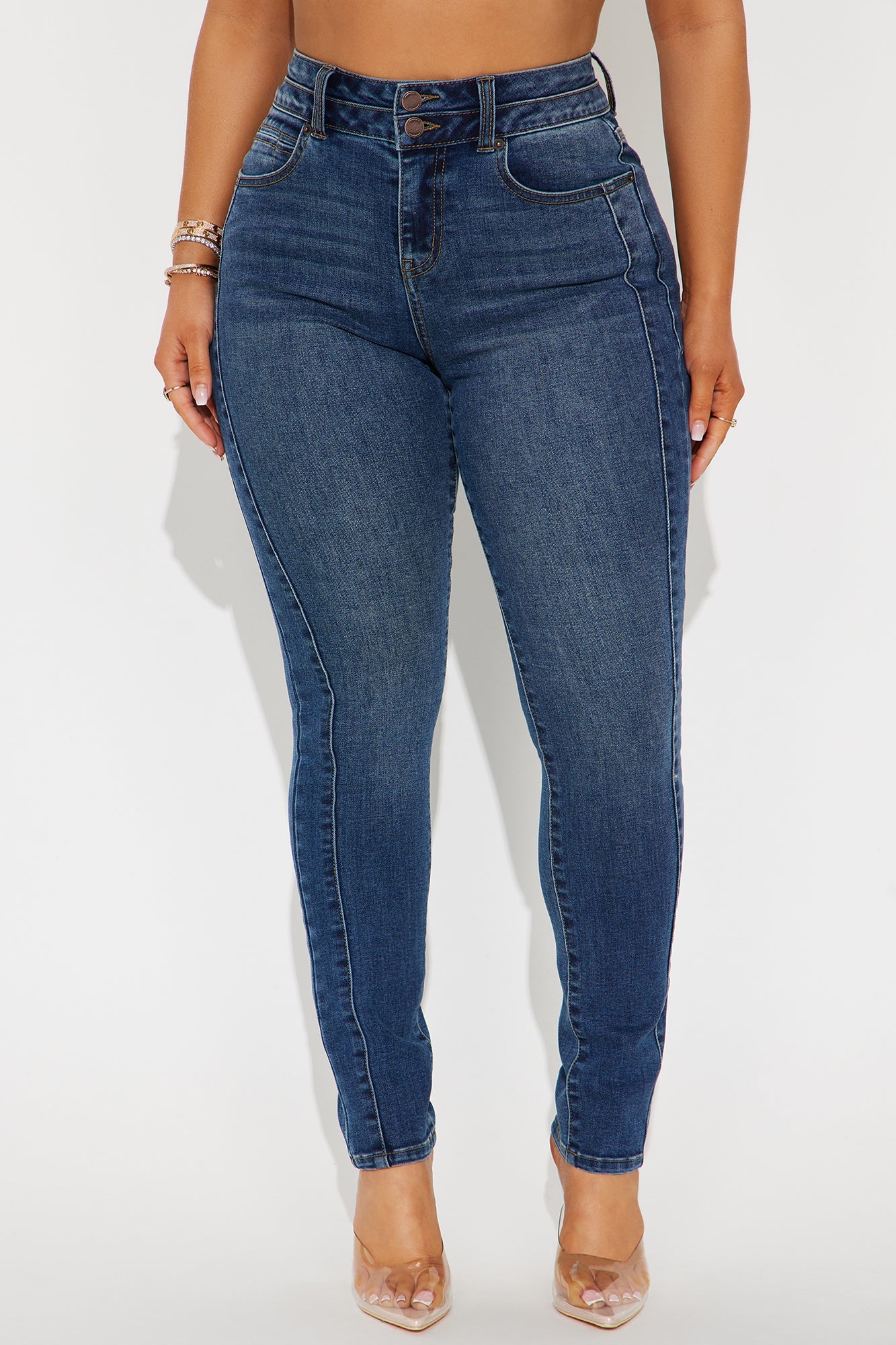Adenna Stretch Skinny Jeans - Dark Wash