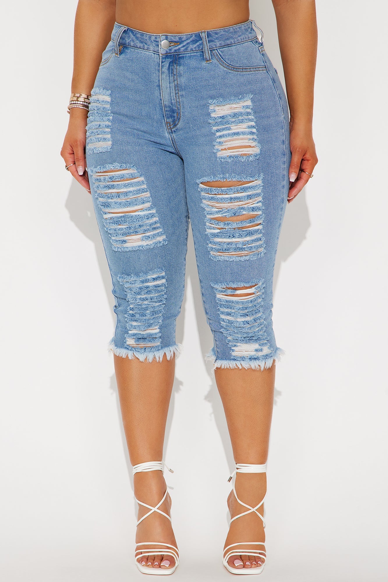 Live In My Skinny Denim Capri Jeans - Medium Wash