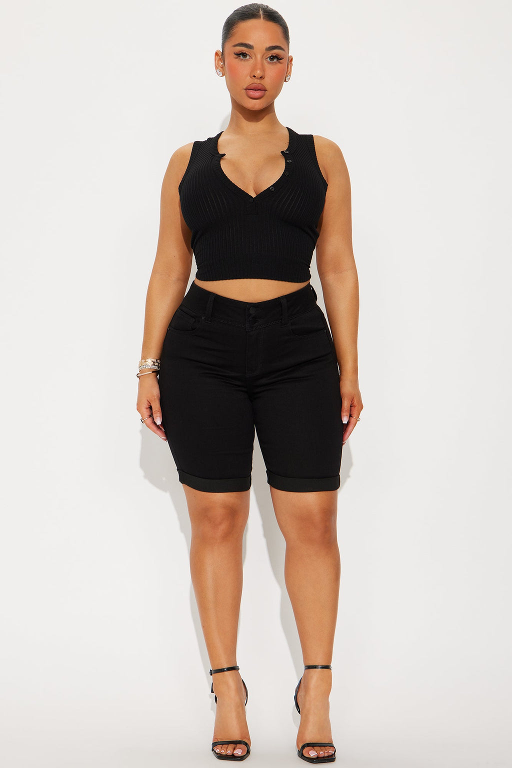 Lift Me Up Bermuda Shorts - Black