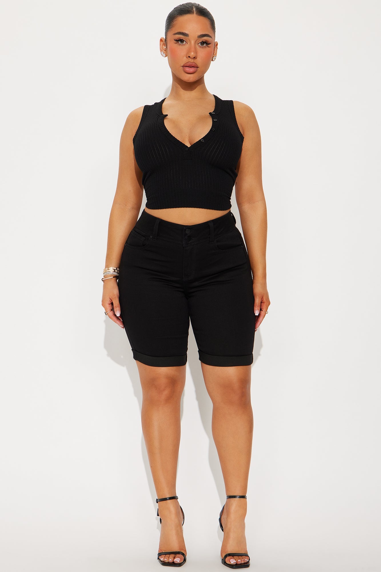 Lift Me Up Bermuda Shorts - Black