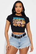 MUKBANG Baby Tee - Black