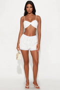 Lana Crochet Short - White