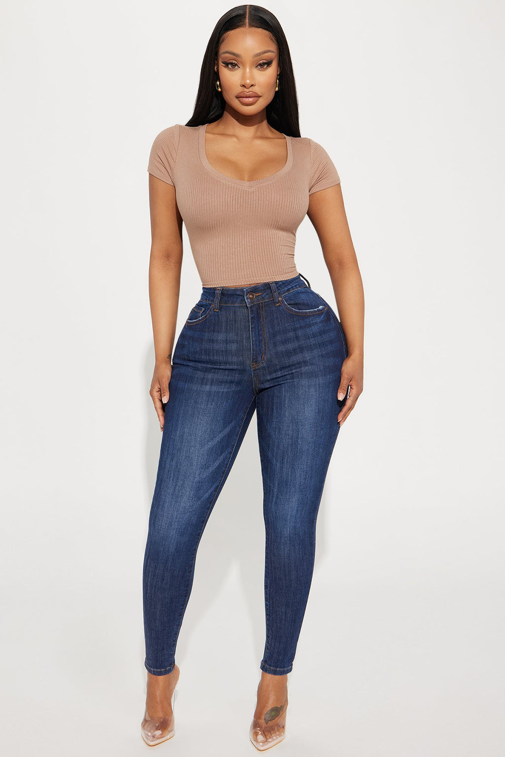 Top Of The Line Stretch Skinny Jeans - Dark Wash