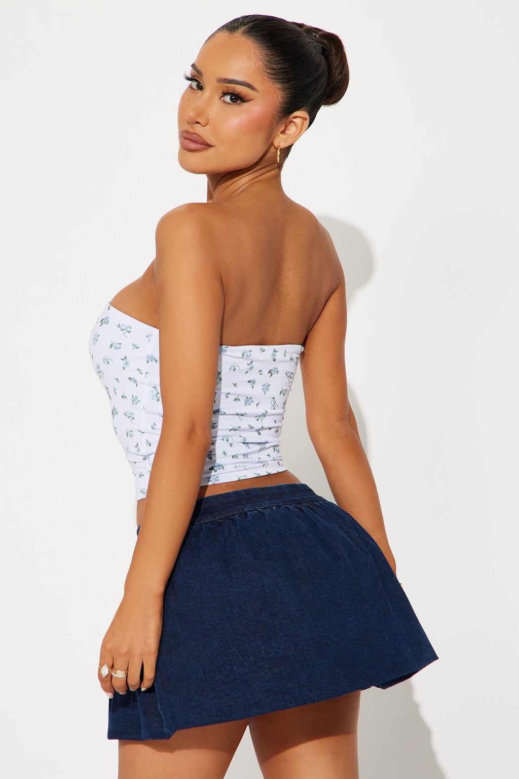 Brielle Reversible Tube Top - Blue/combo