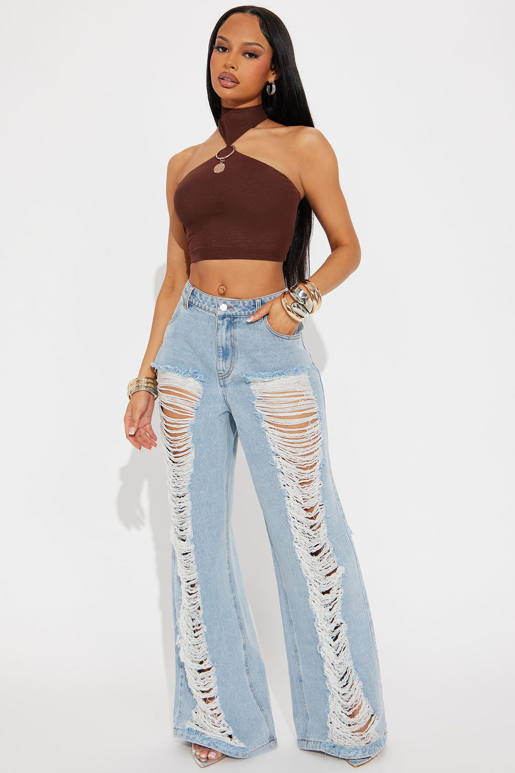 Do Lab Mesh Crop Top - Chocolate