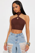 Do Lab Mesh Crop Top - Chocolate