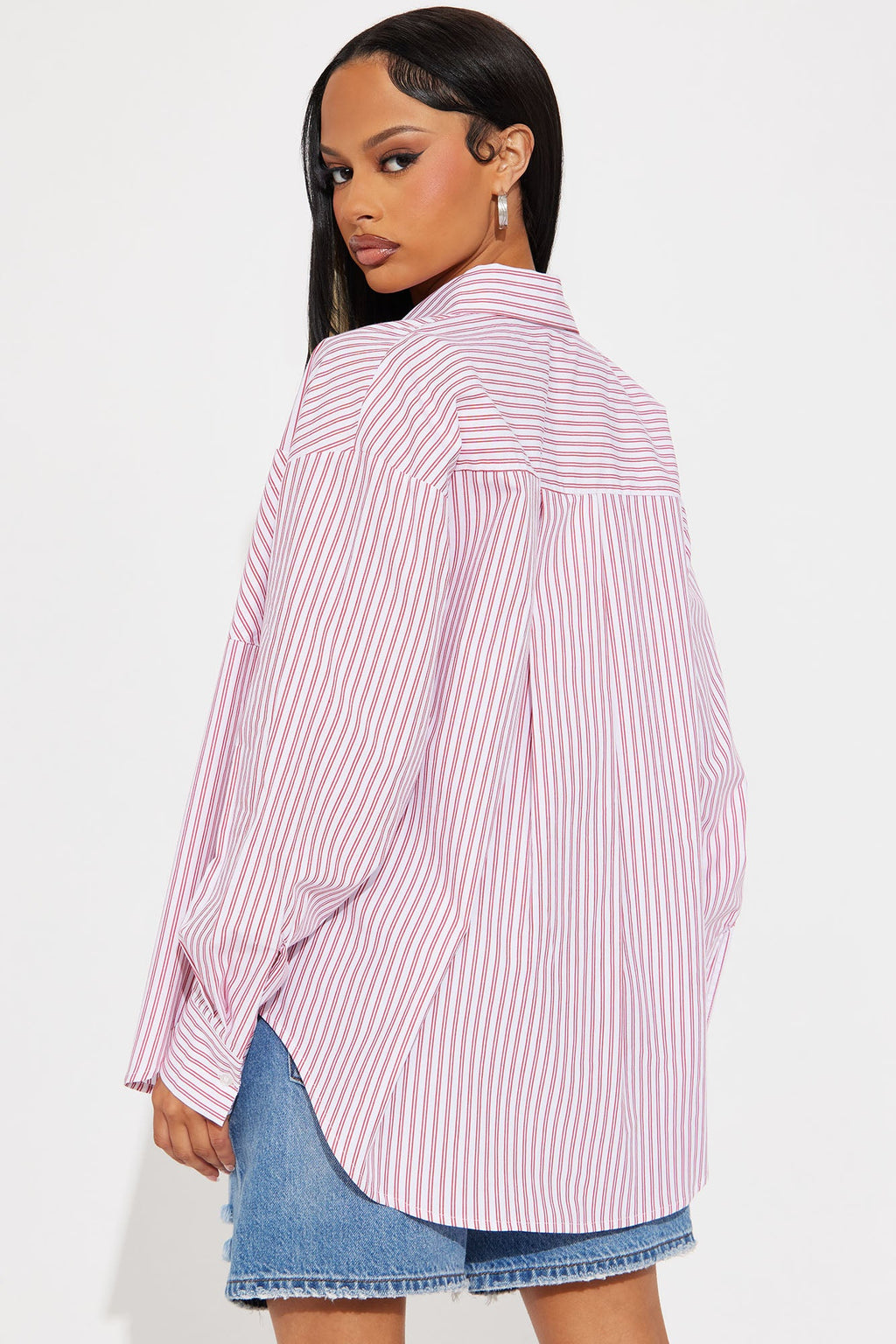 Timeless Stripes Poplin Shirt - Red/White