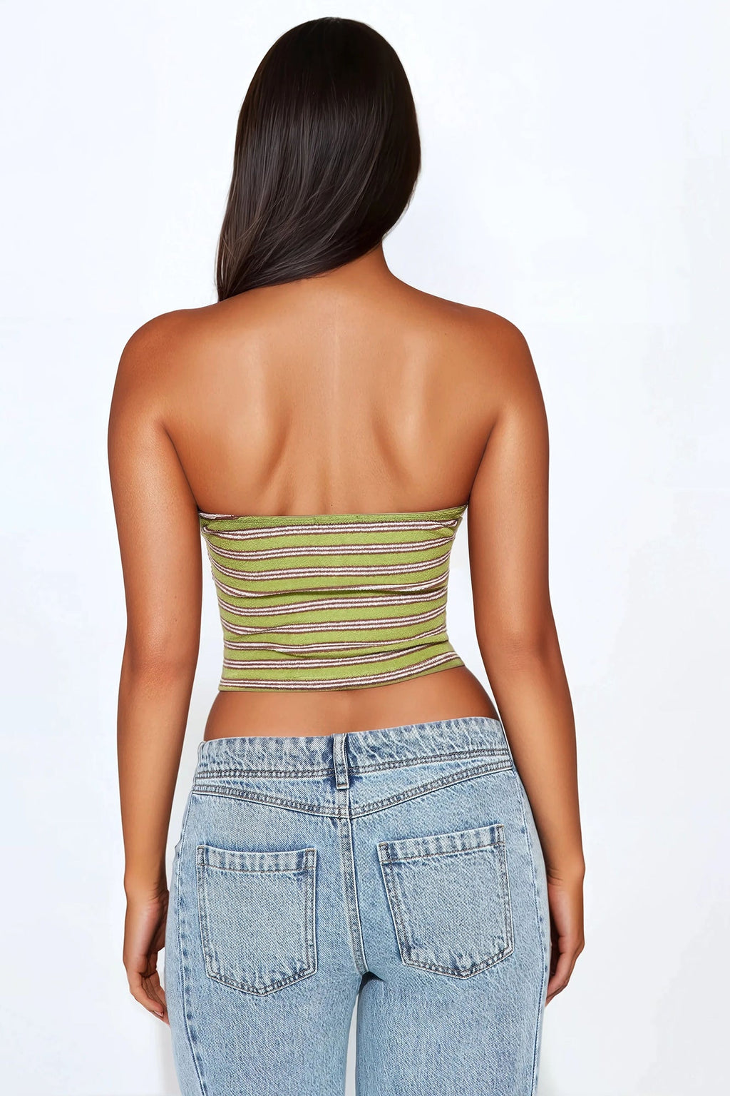 Sun Came Out Tube Top - Green/combo