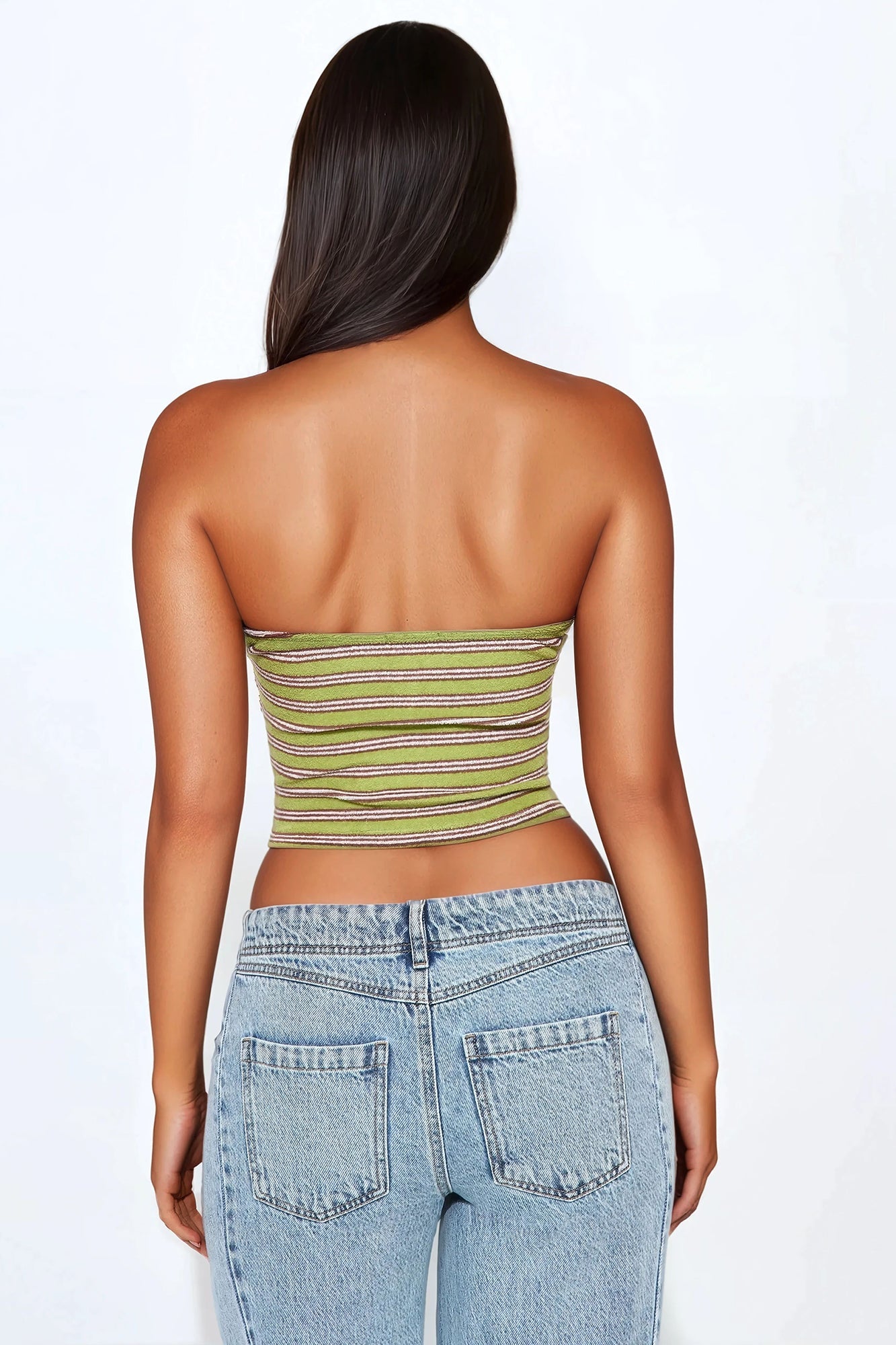 Sun Came Out Tube Top - Green/combo