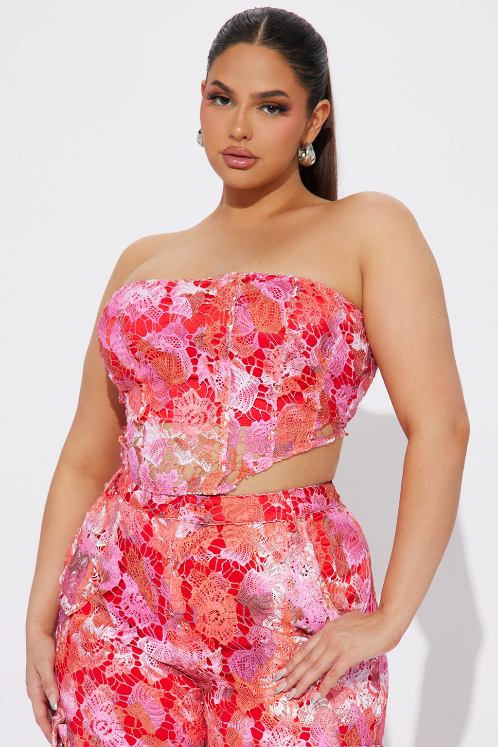 Rosy Babe Pant Set - Pink/combo