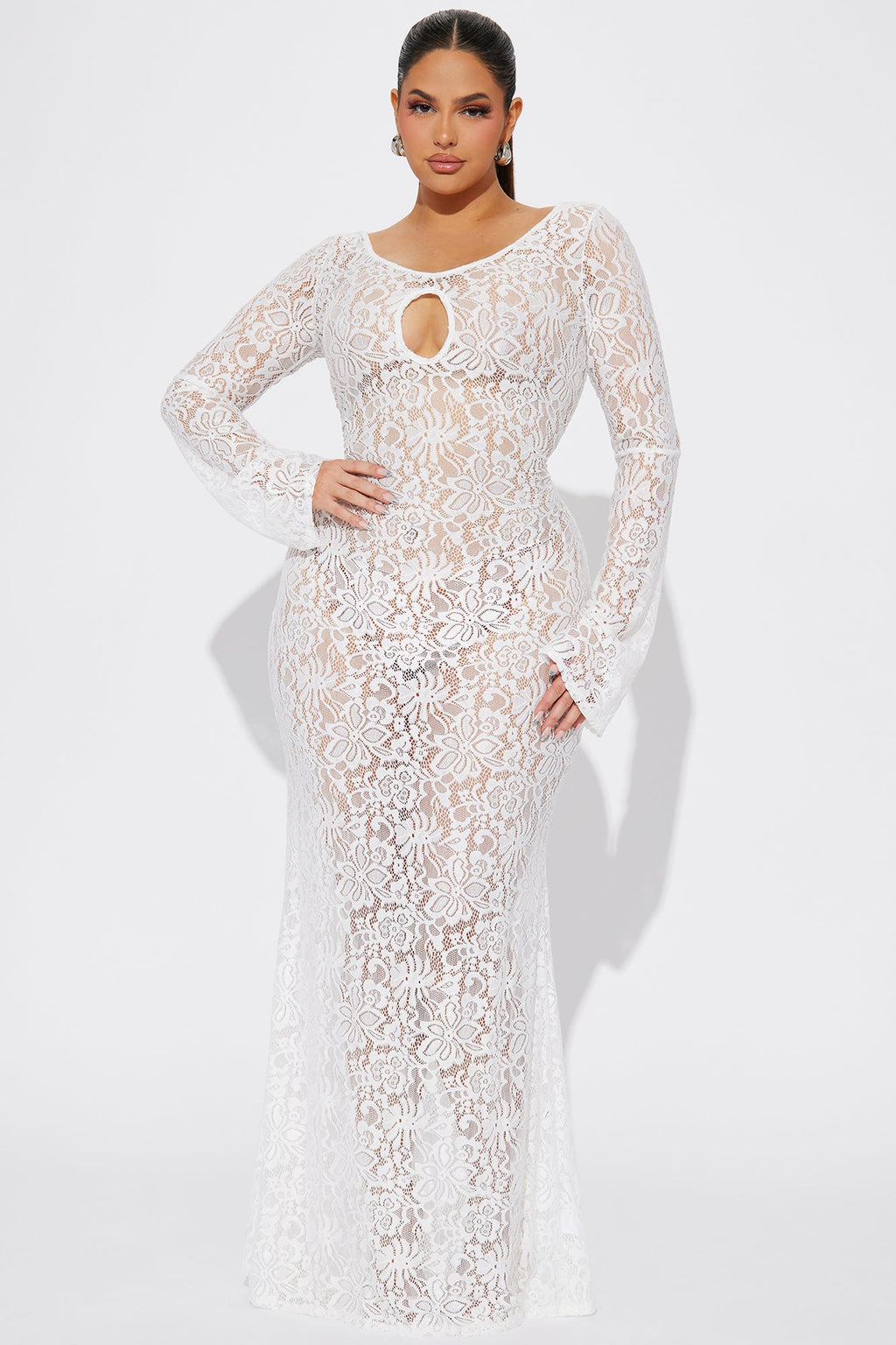Cherie Lace Maxi Dress - White