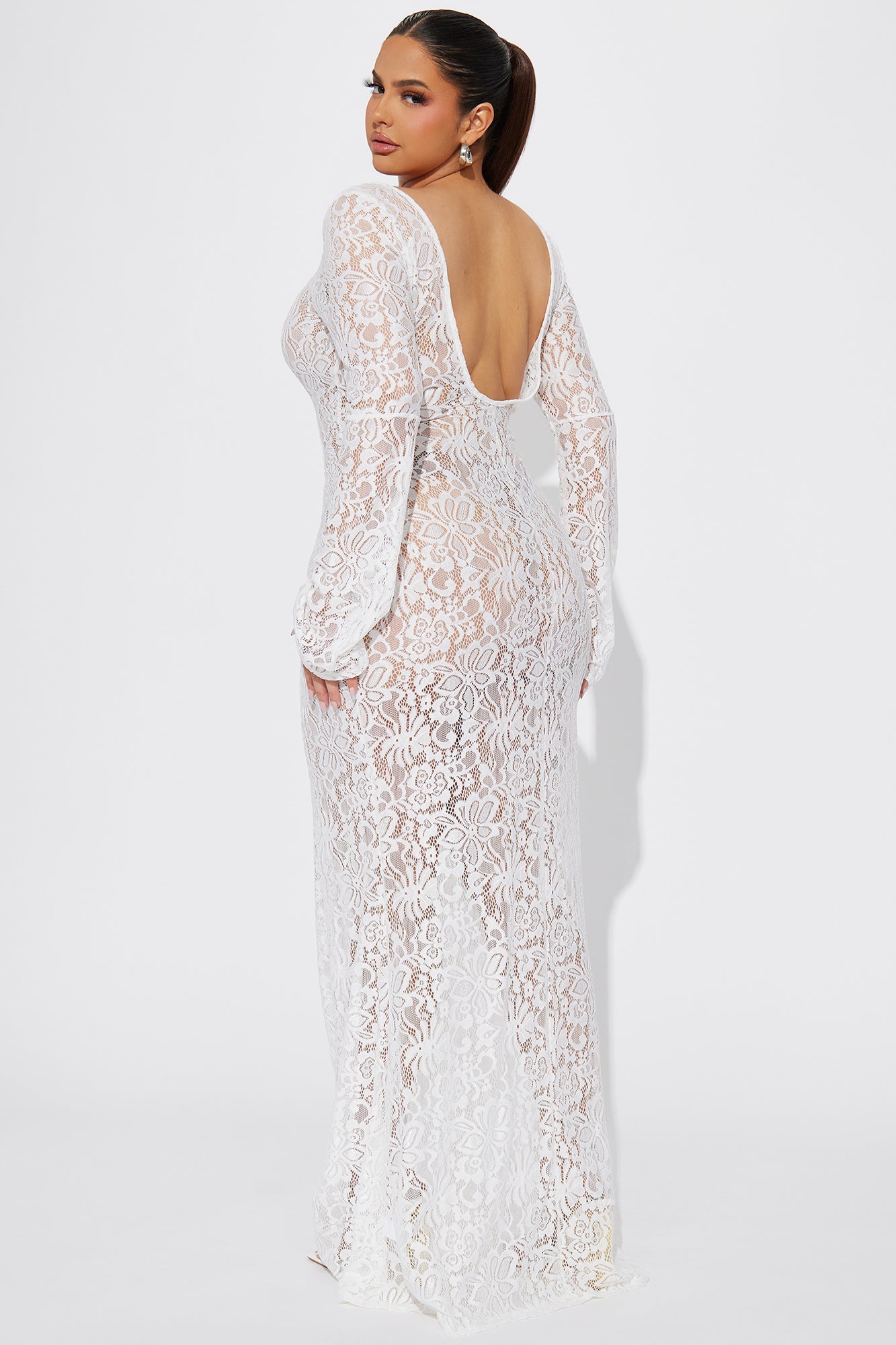 Cherie Lace Maxi Dress - White