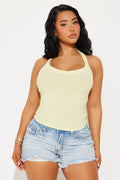 Olivia Halter Top - Butter Yellow