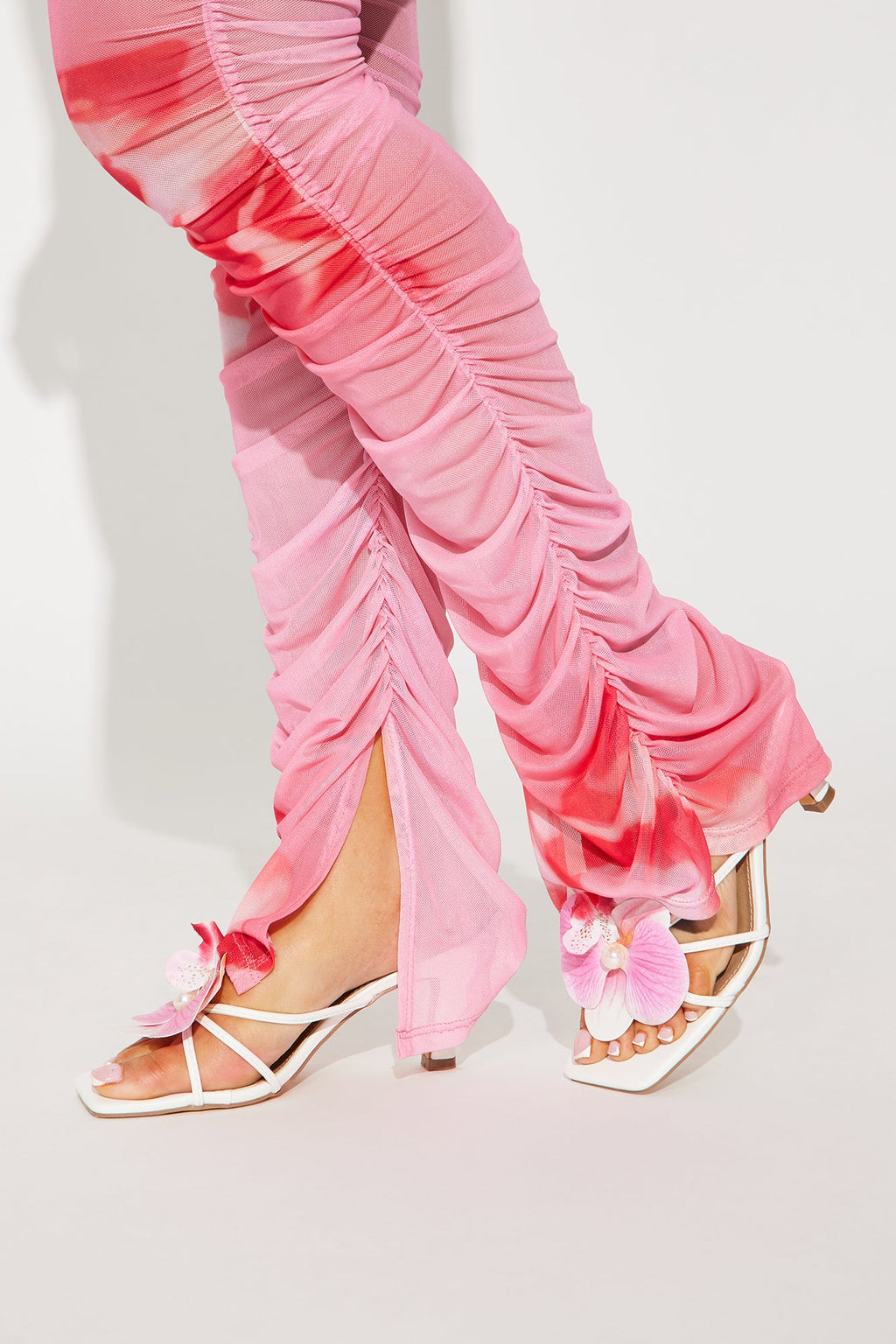 Stella Mesh Stacked Legging - Pink/combo