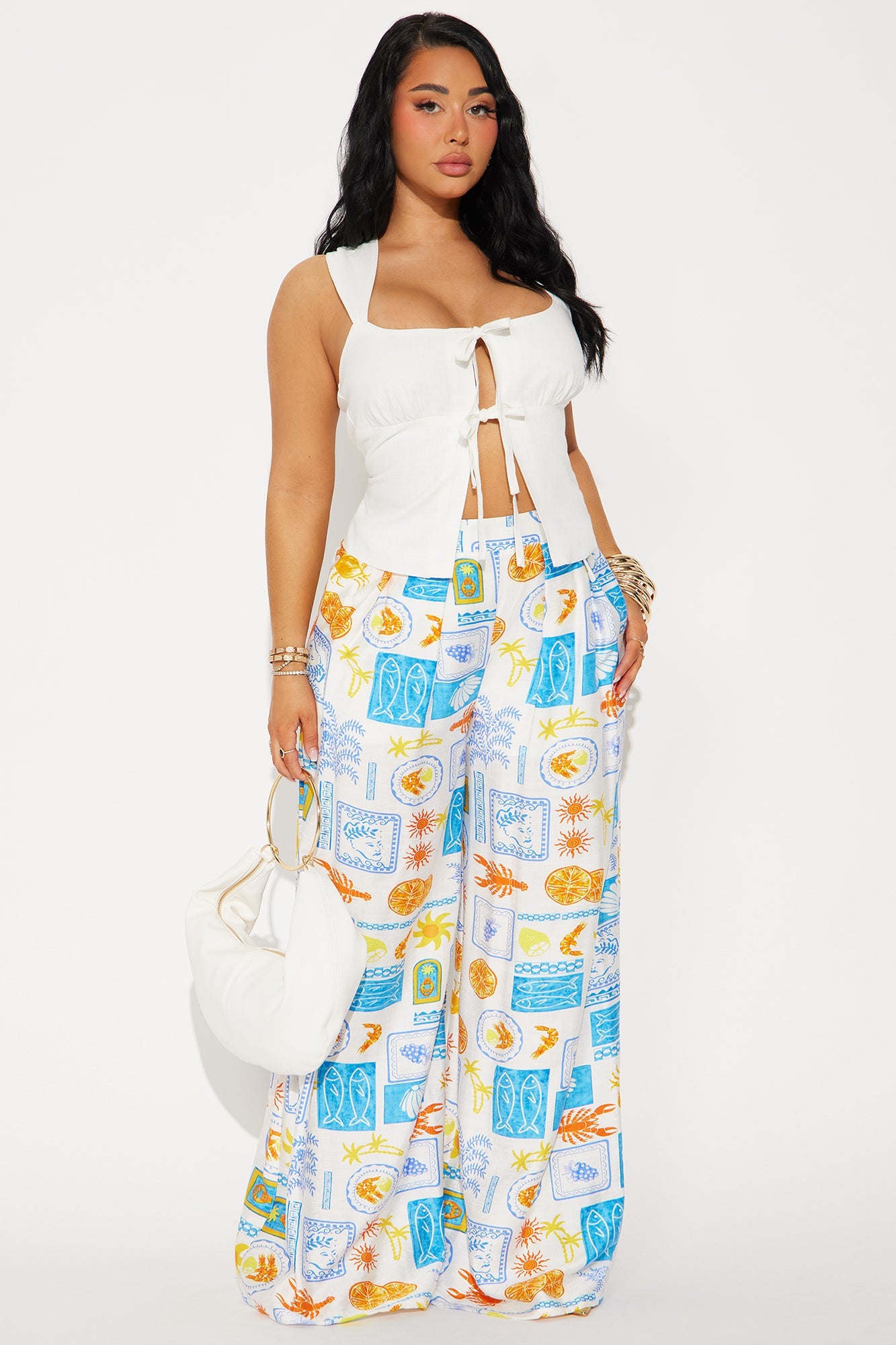 By The Sea Wide Leg Pant - Multi Color