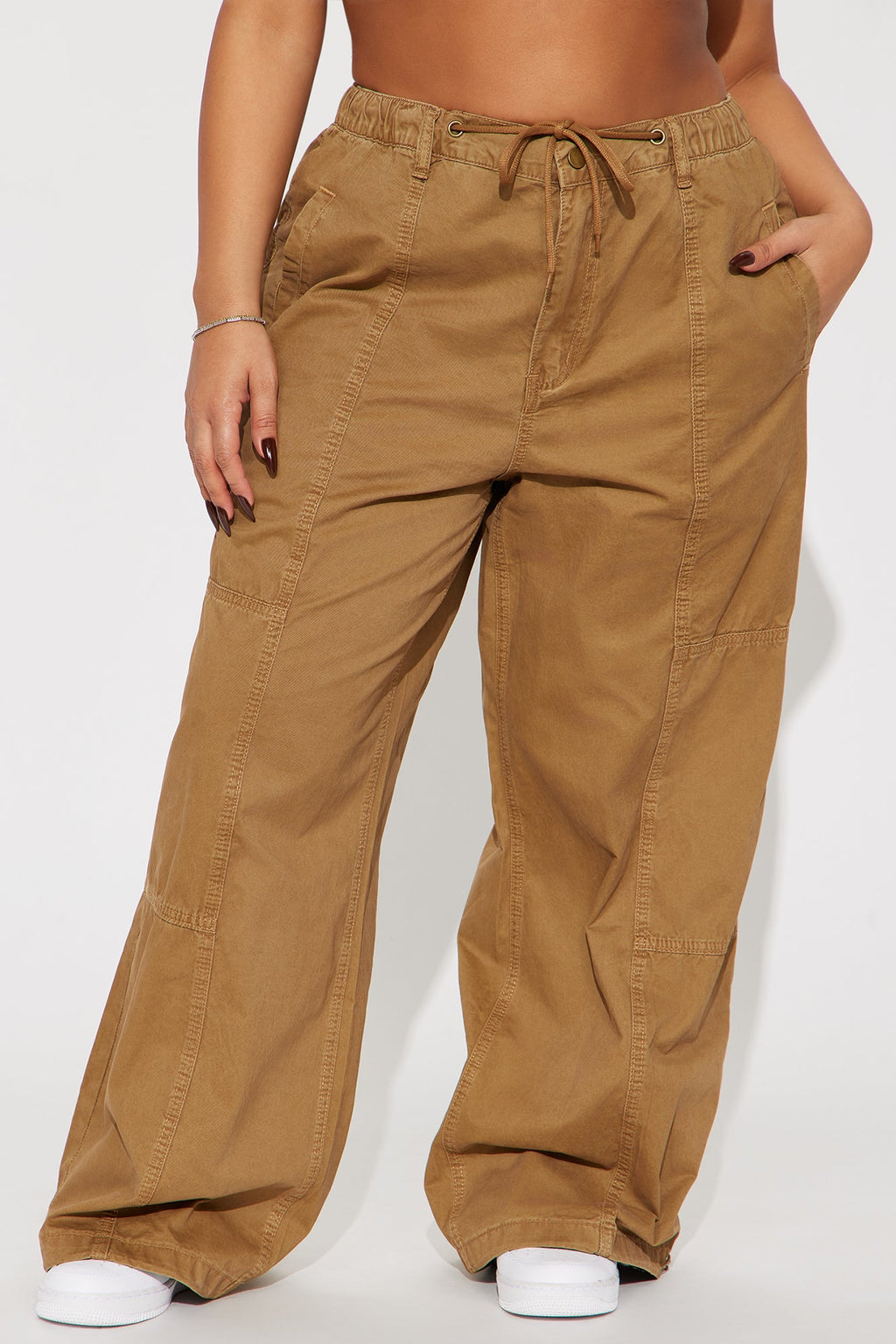 Olivia Wide Leg Jogger - Mocha