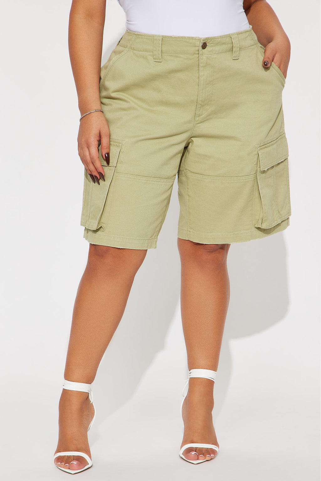 Mixed Emotions Cargo Bermuda Short - Sage