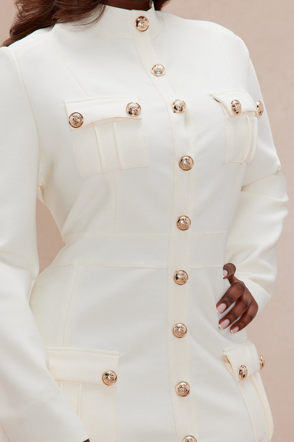 Roslynn Bandage Mini Dress - Cream