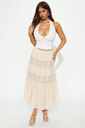 Vivienne Tiered Gauze Midi Skirt - Ivory