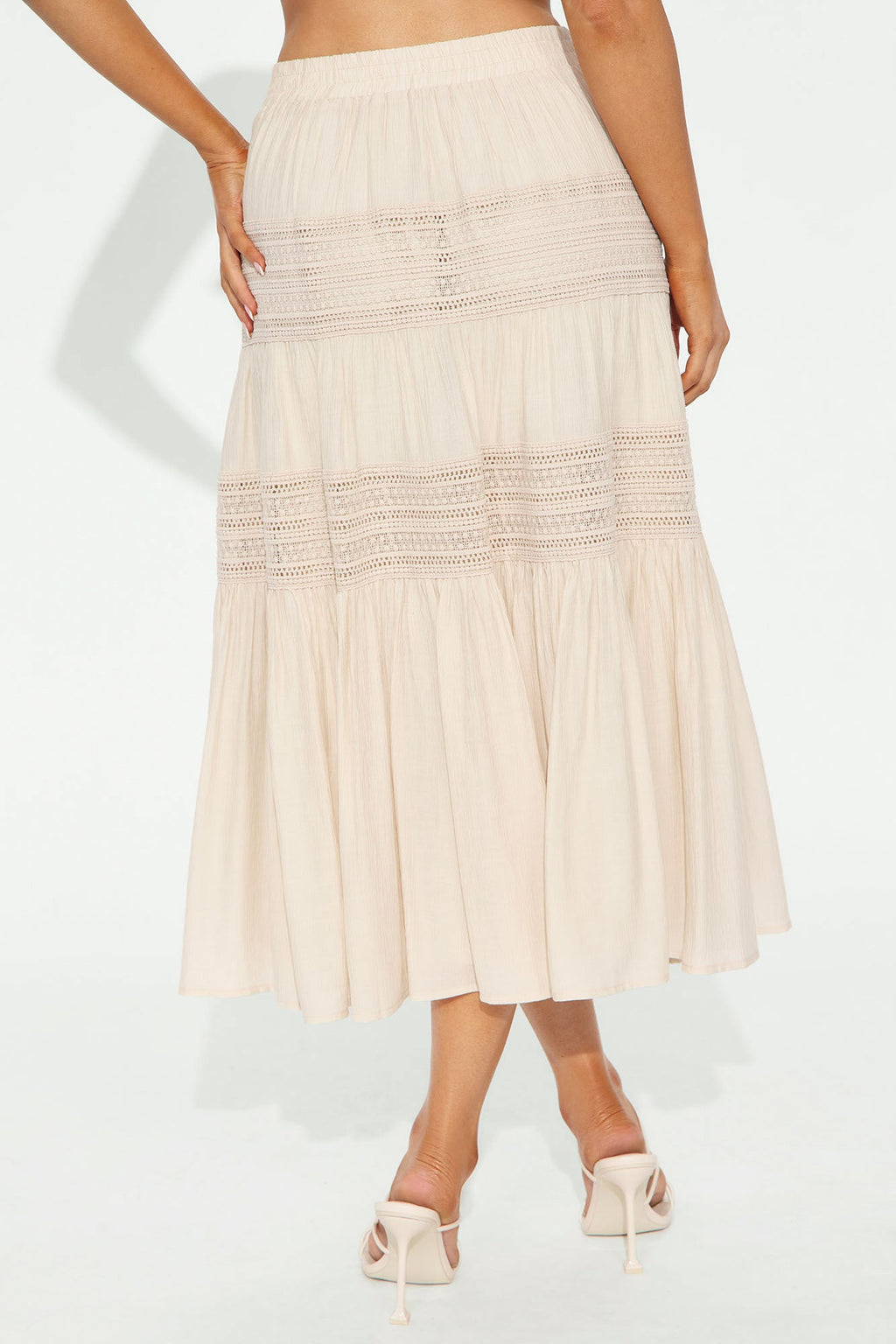 Vivienne Tiered Gauze Midi Skirt - Ivory