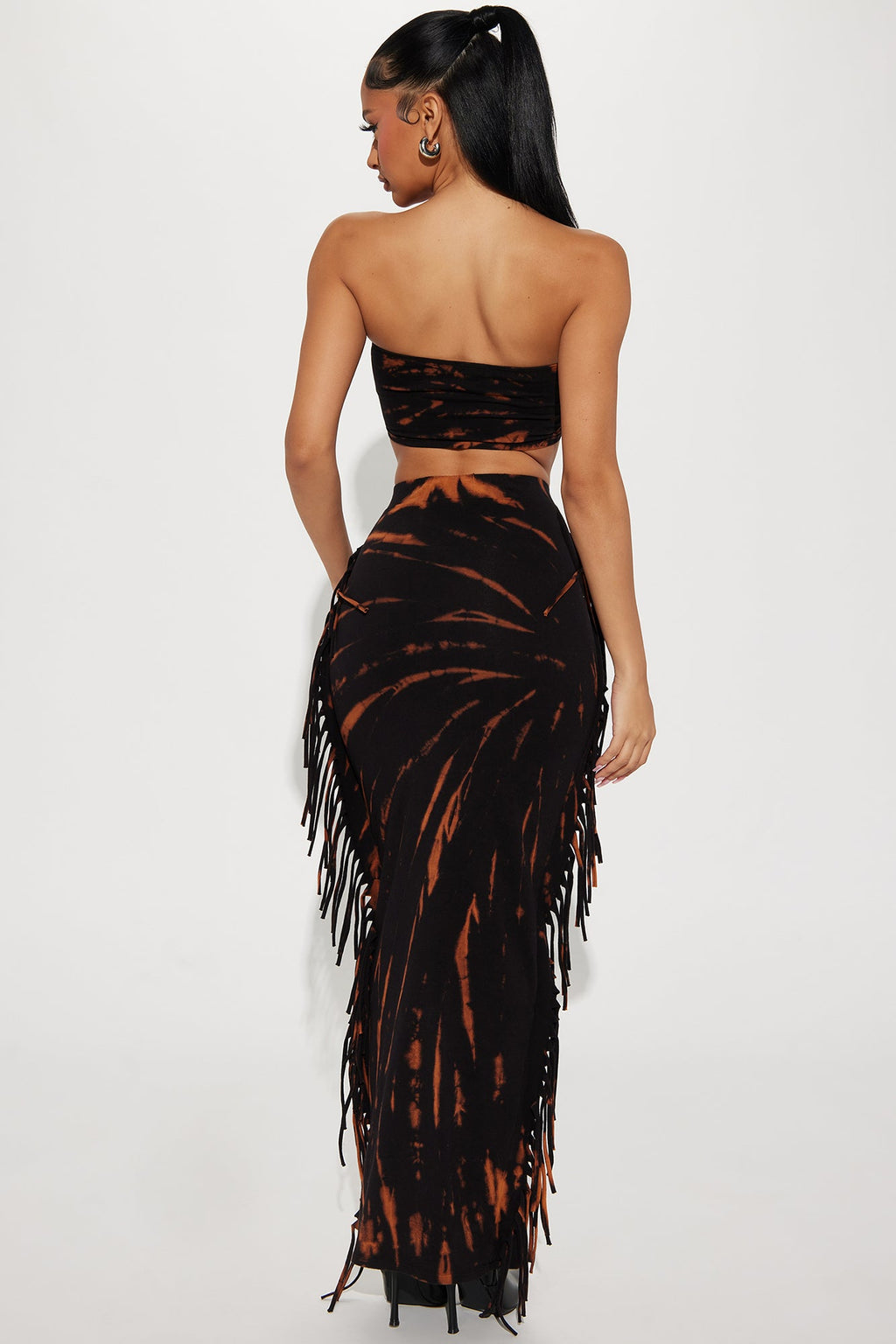 Chaos Within Tie Dye Skirt Set - Black/combo