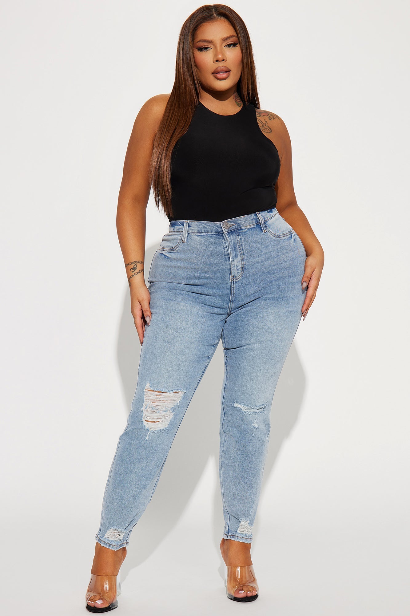 All Night Long Skinny Jeans - Medium Wash