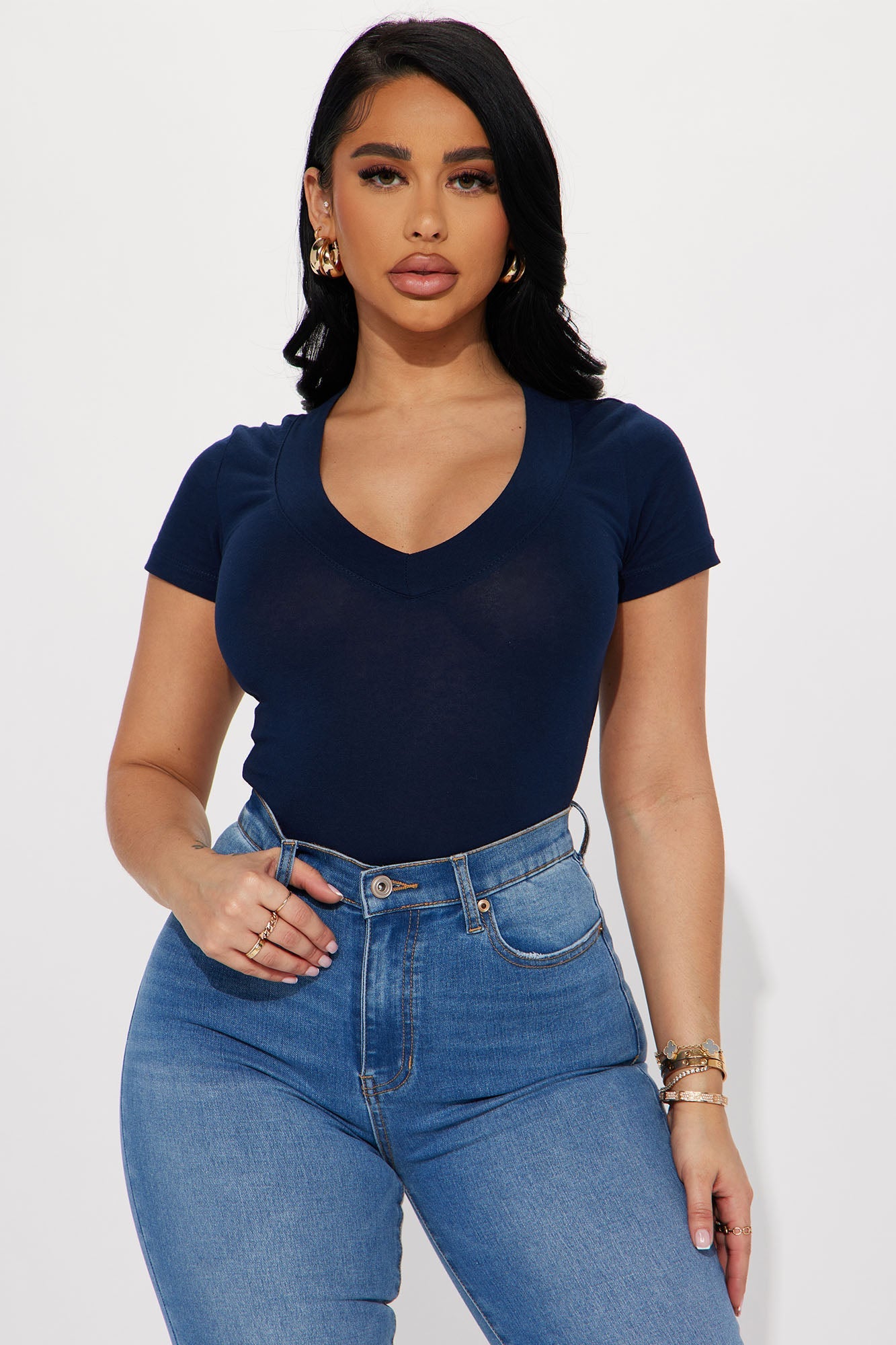Not On My Level Top - Navy