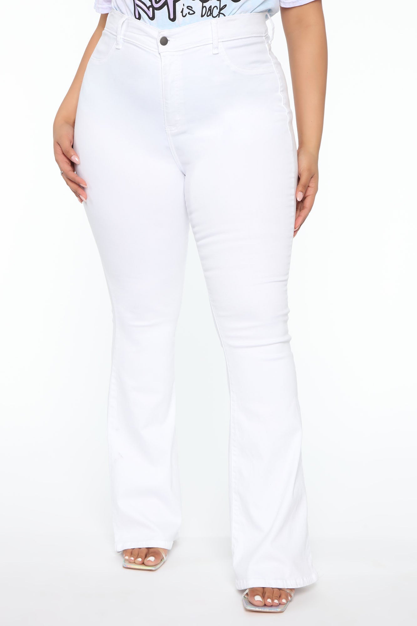 Deep In My Soul Flare Jeans - White