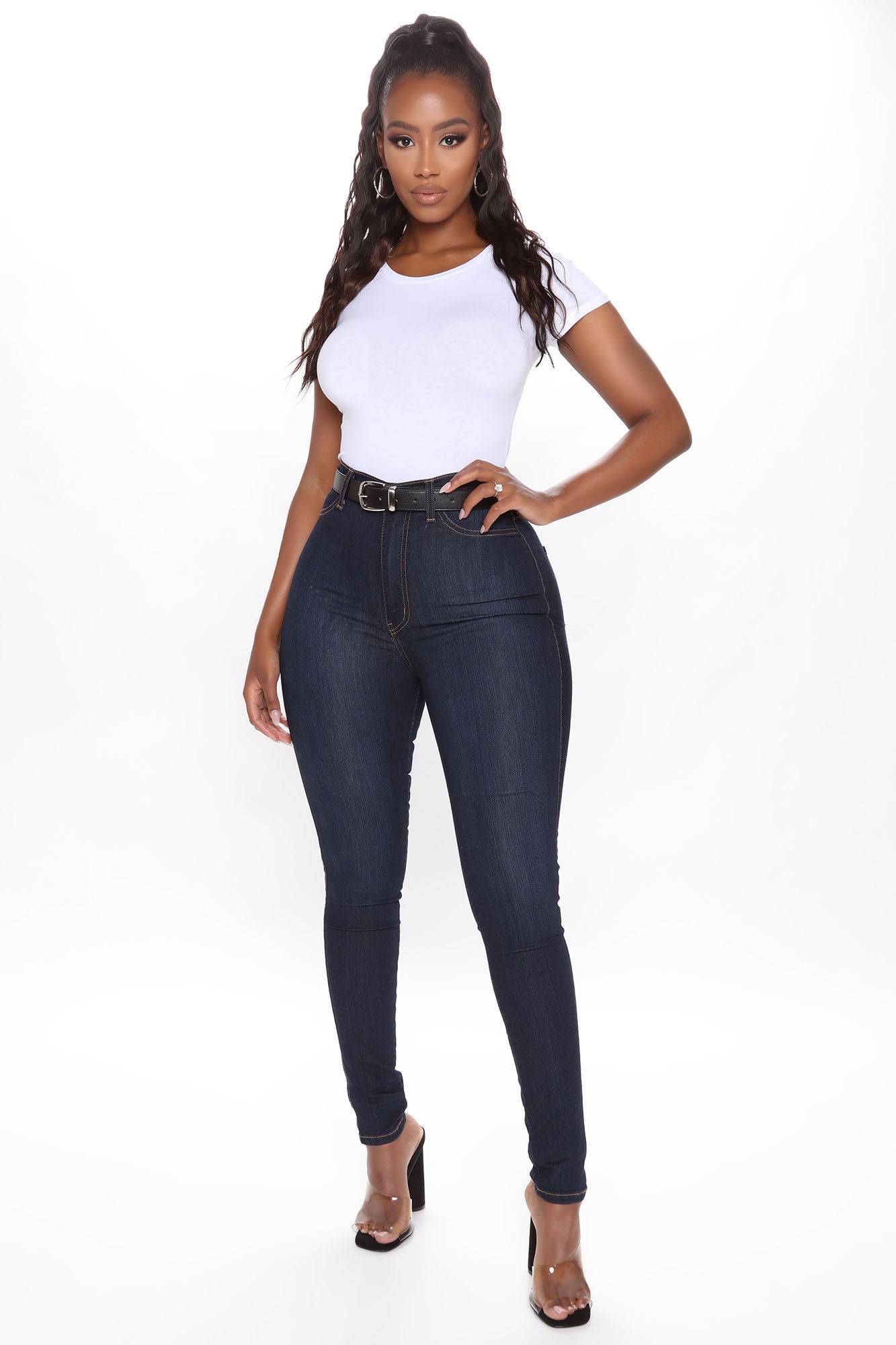 Leanne Crew Neck Bodysuit - White