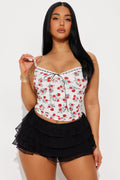 Bed Of Roses Cami Top - White/combo