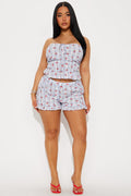 Sweet Comeback Plaid Short - Blue