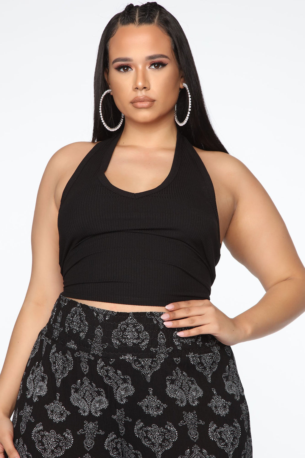 The New Me Halter Top - Black