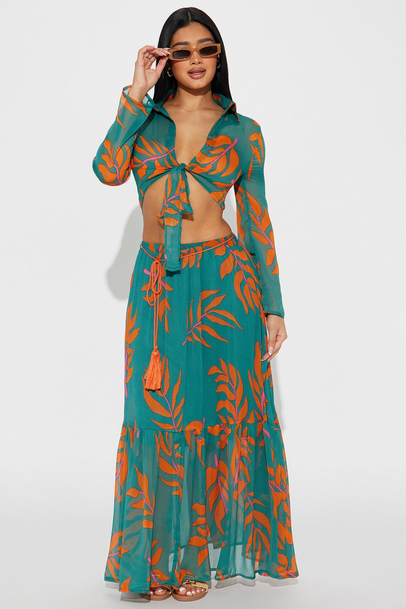 Another Vacation Skirt Set - Emerald