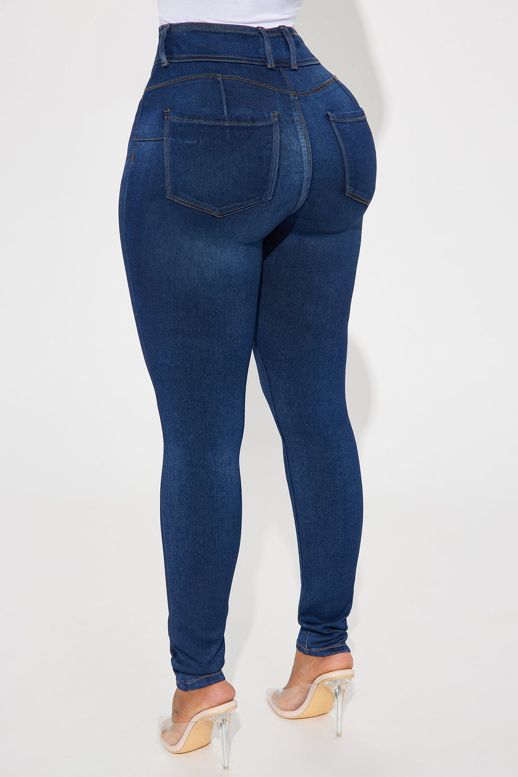 Snatch Me Tight Booty Lifter Skinny Jeans - Medium Wash