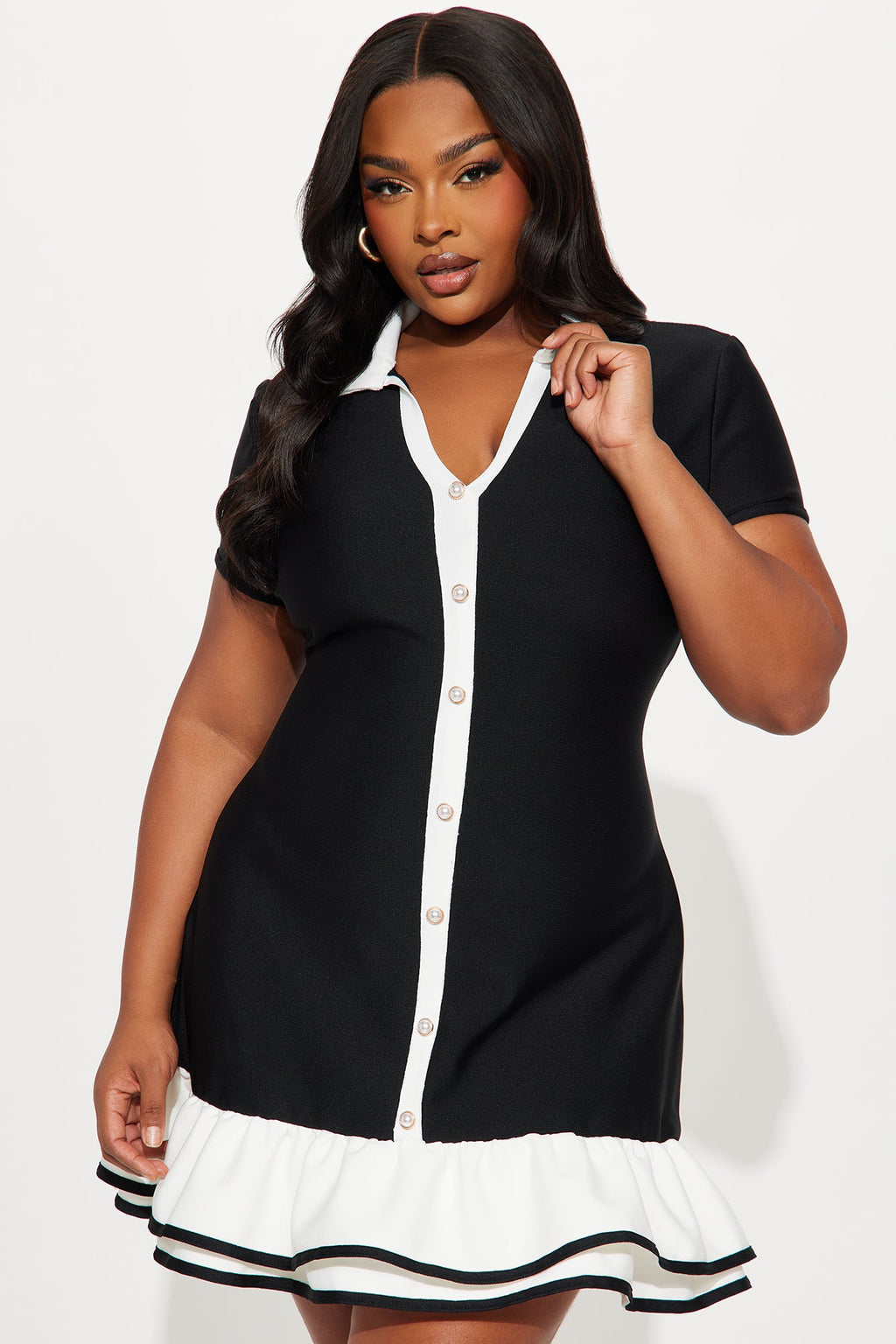 Ruth Bandage Mini Dress - Black/combo