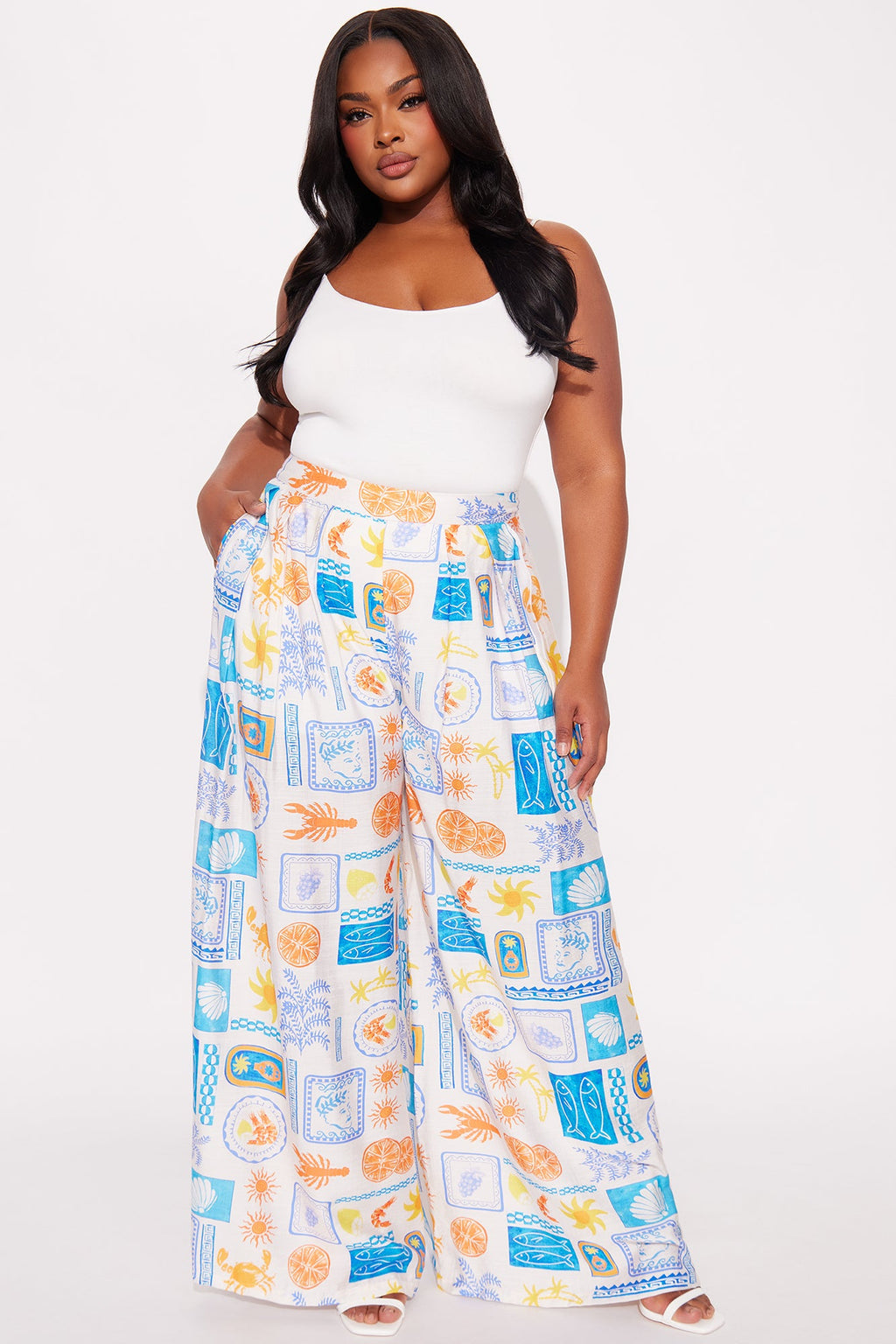 By The Sea Wide Leg Pant - Multi Color