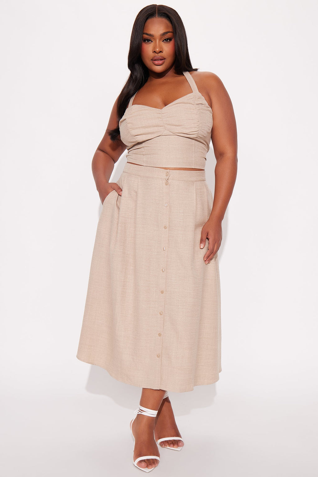 Marina Skirt Set - Taupe