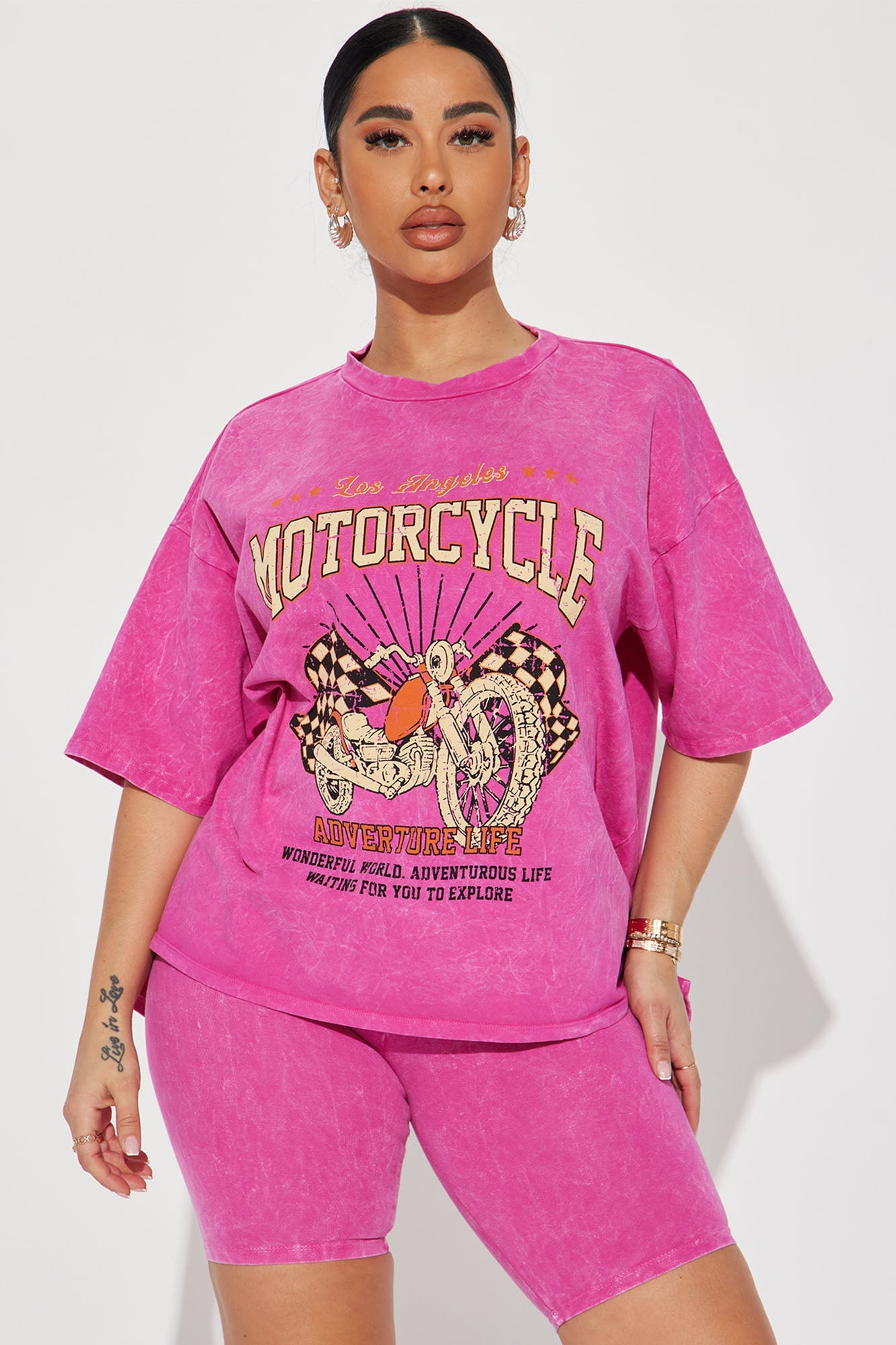 Adventure Rider Short Set - Pink