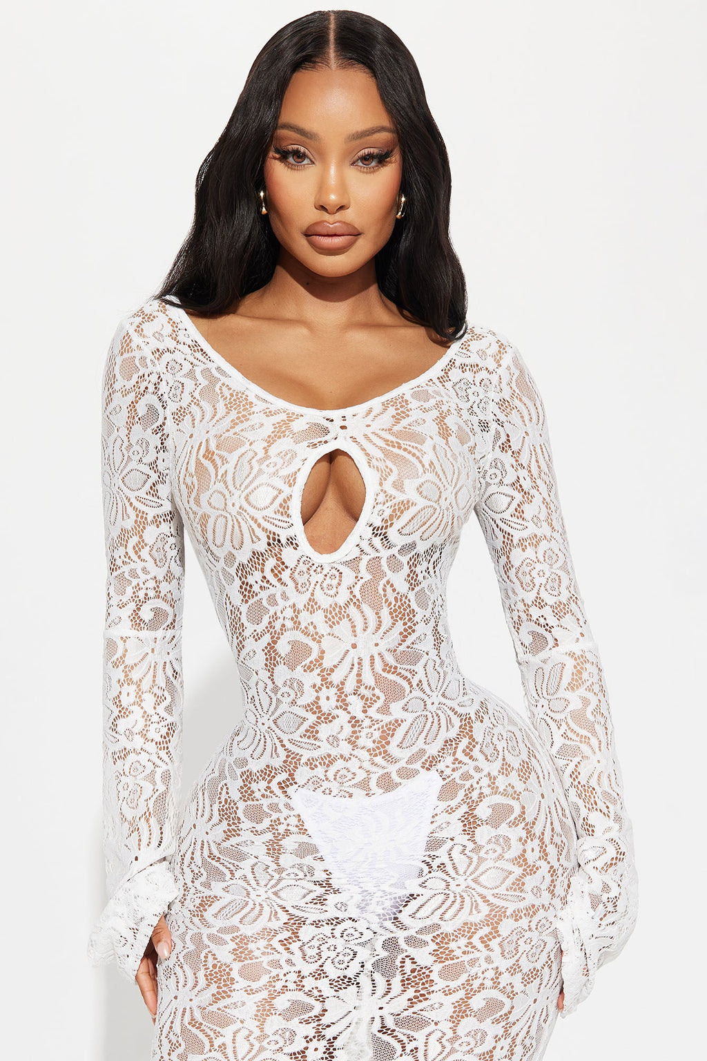Cherie Lace Maxi Dress - White