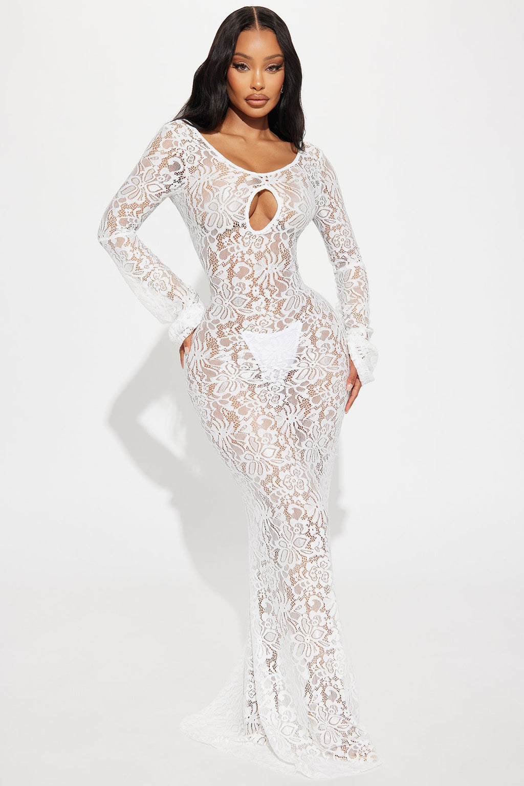Cherie Lace Maxi Dress - White