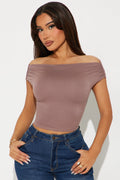 Nikita Off Shoulder Top - Mocha