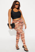 Amara Mesh Legging - Orange/combo