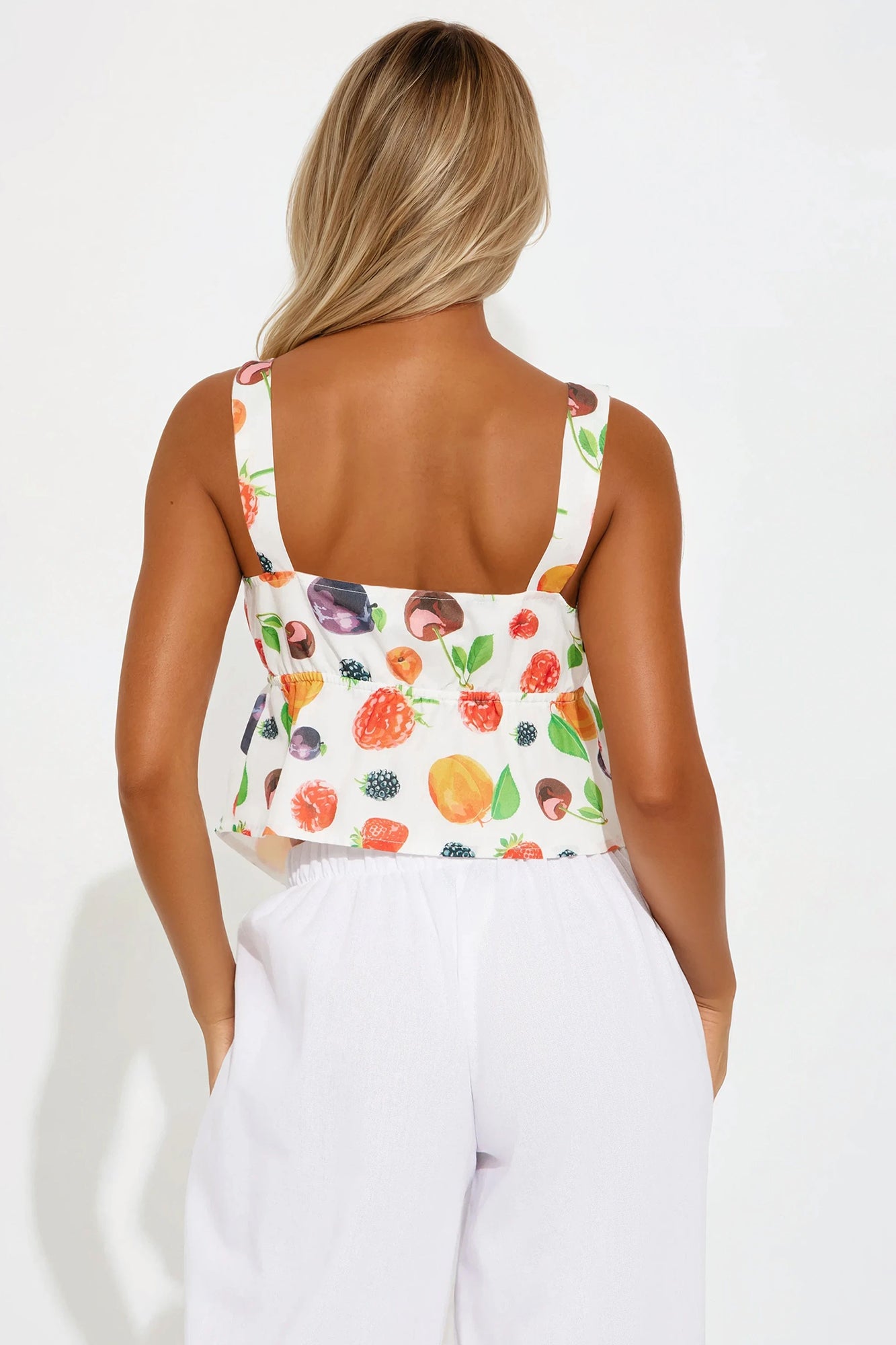 Delicate Taste Tie Front Top - White/combo