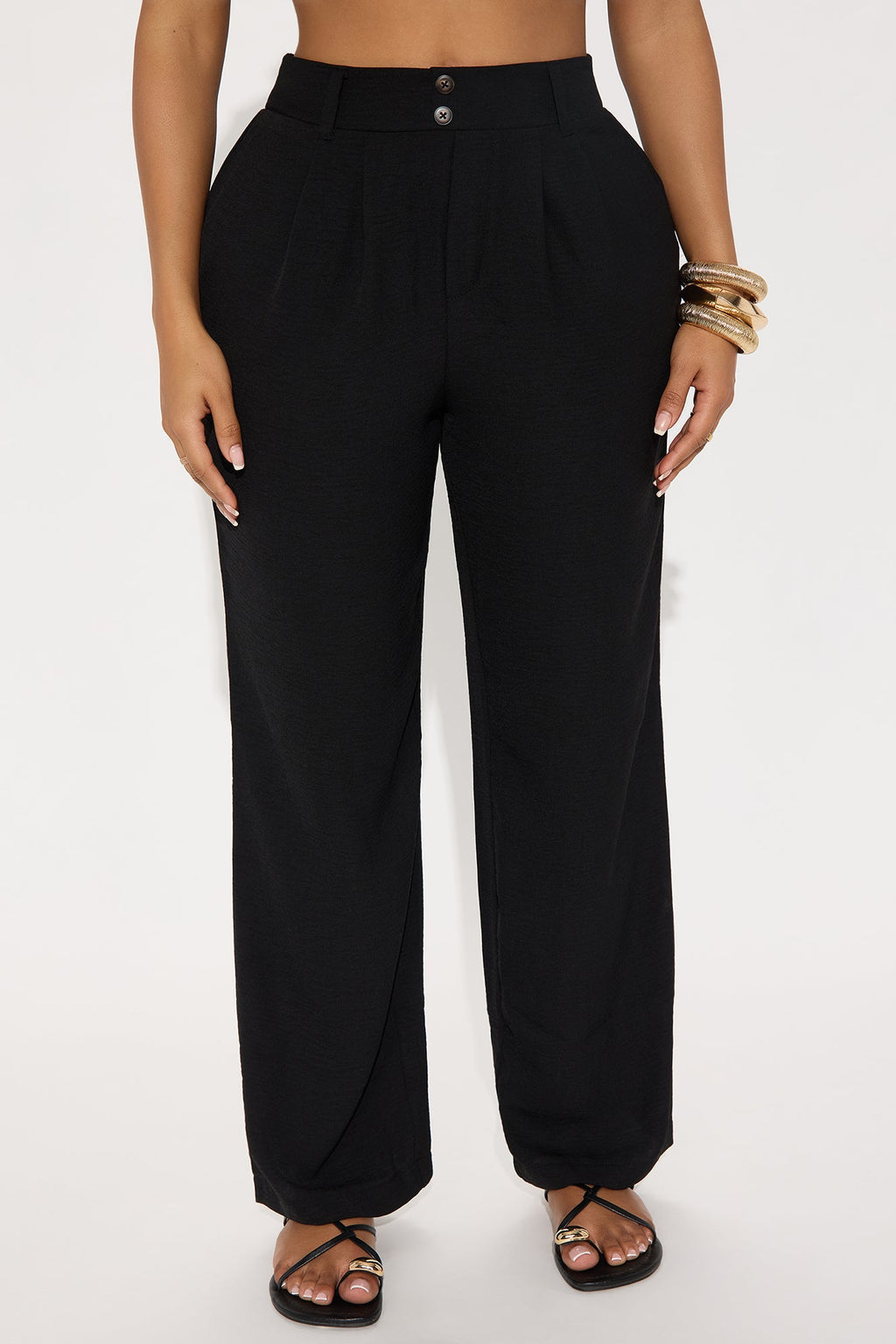 Turning Heads Airflow Wide Leg Trouser - Black