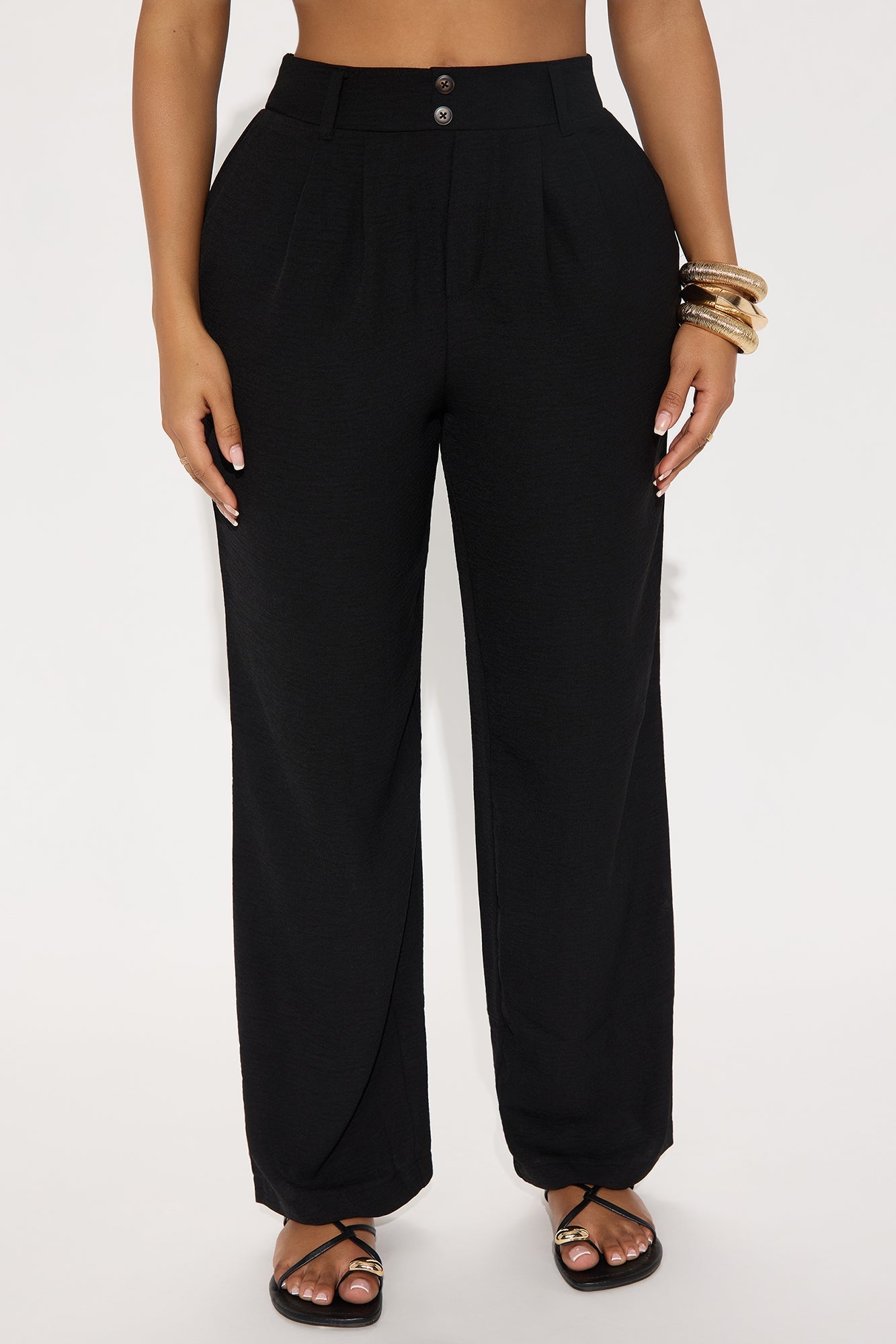 Turning Heads Airflow Wide Leg Trouser - Black